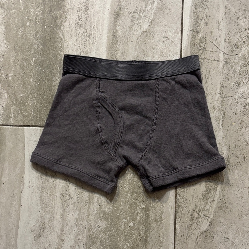 Kids Cotton Stretch Boxer Briefs - Charcoal